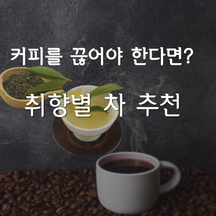 커피를 끊어야한다면?취향별 차추천