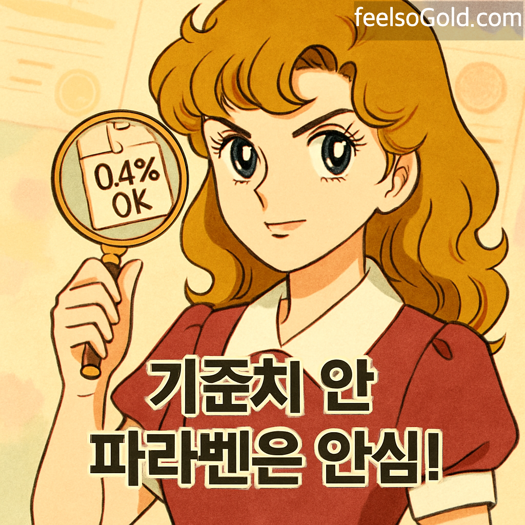 기준치 안 파라벤은 안심!