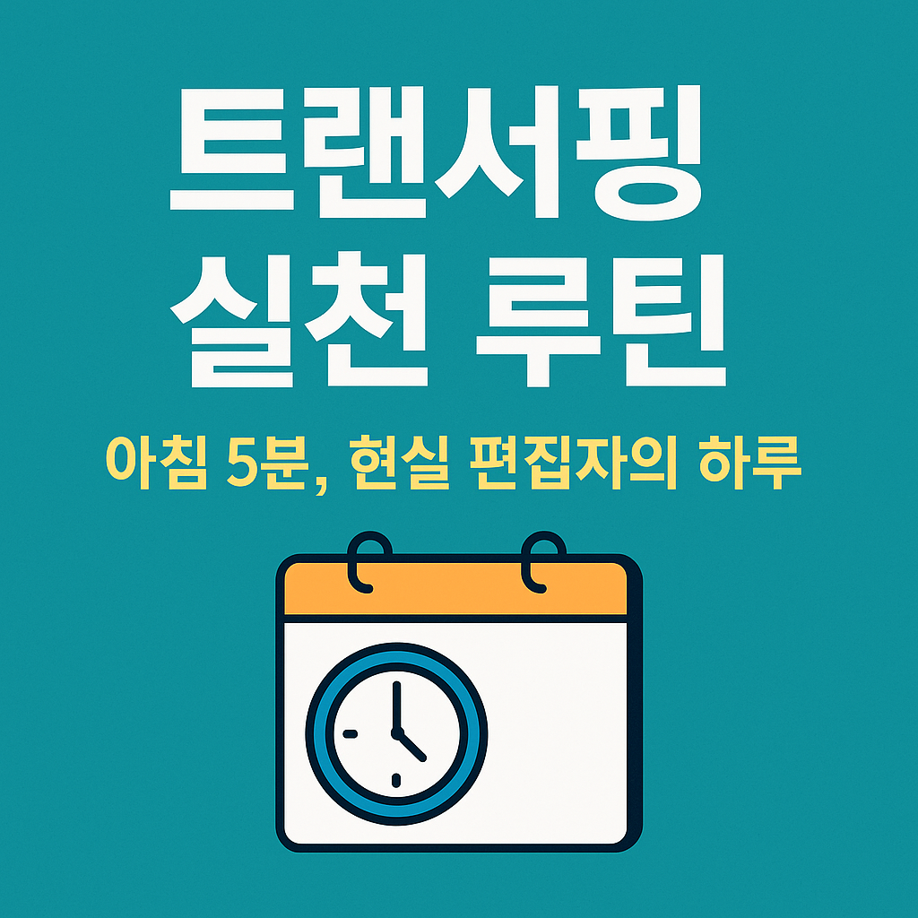 트랜서핑 실천 루틴, 아침 5분으로 현실 편집자의 하루를 시작하는 블로그 썸네일 이미지
