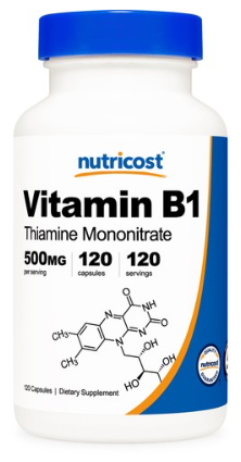 뉴트리코스트 비타민 B1 티아민 모노나이트레이트 500mg 캡슐&#44; 120개입&#44; 1개