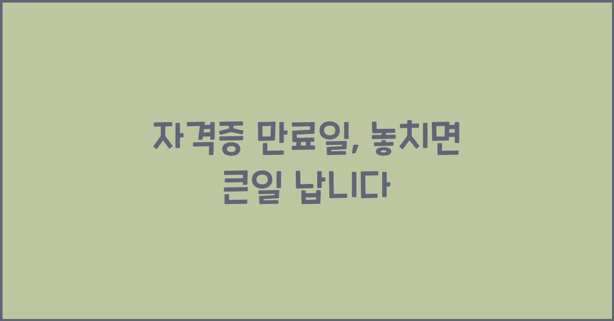 자격증 만료일