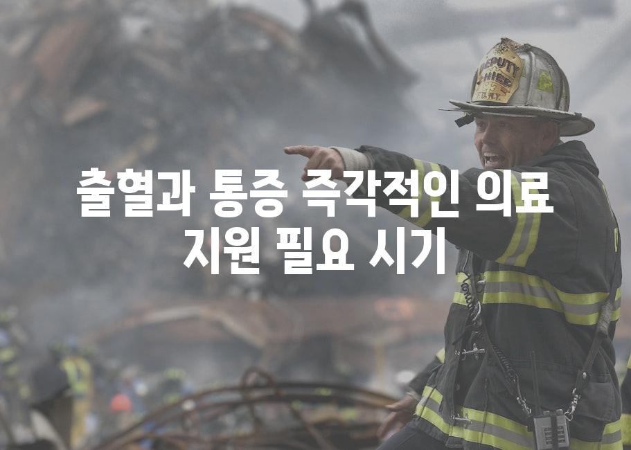 출혈과 통증 즉각적인 의료 지원 필요 시기