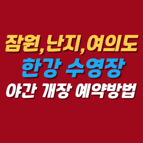 한강수영장-야간개장