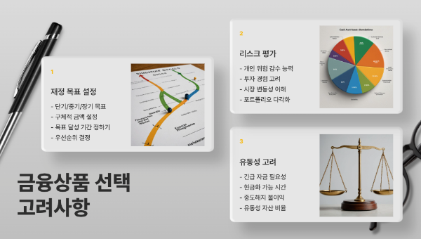 금융상품 선택 고려사항