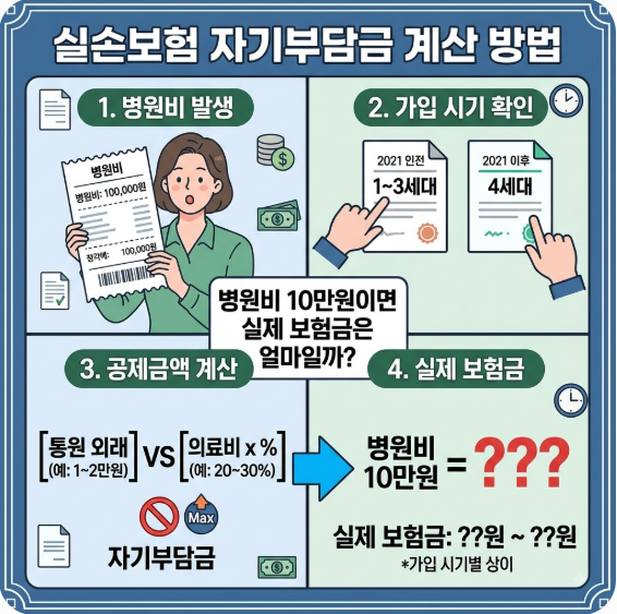 실손보험 자기부담금 계산 방법