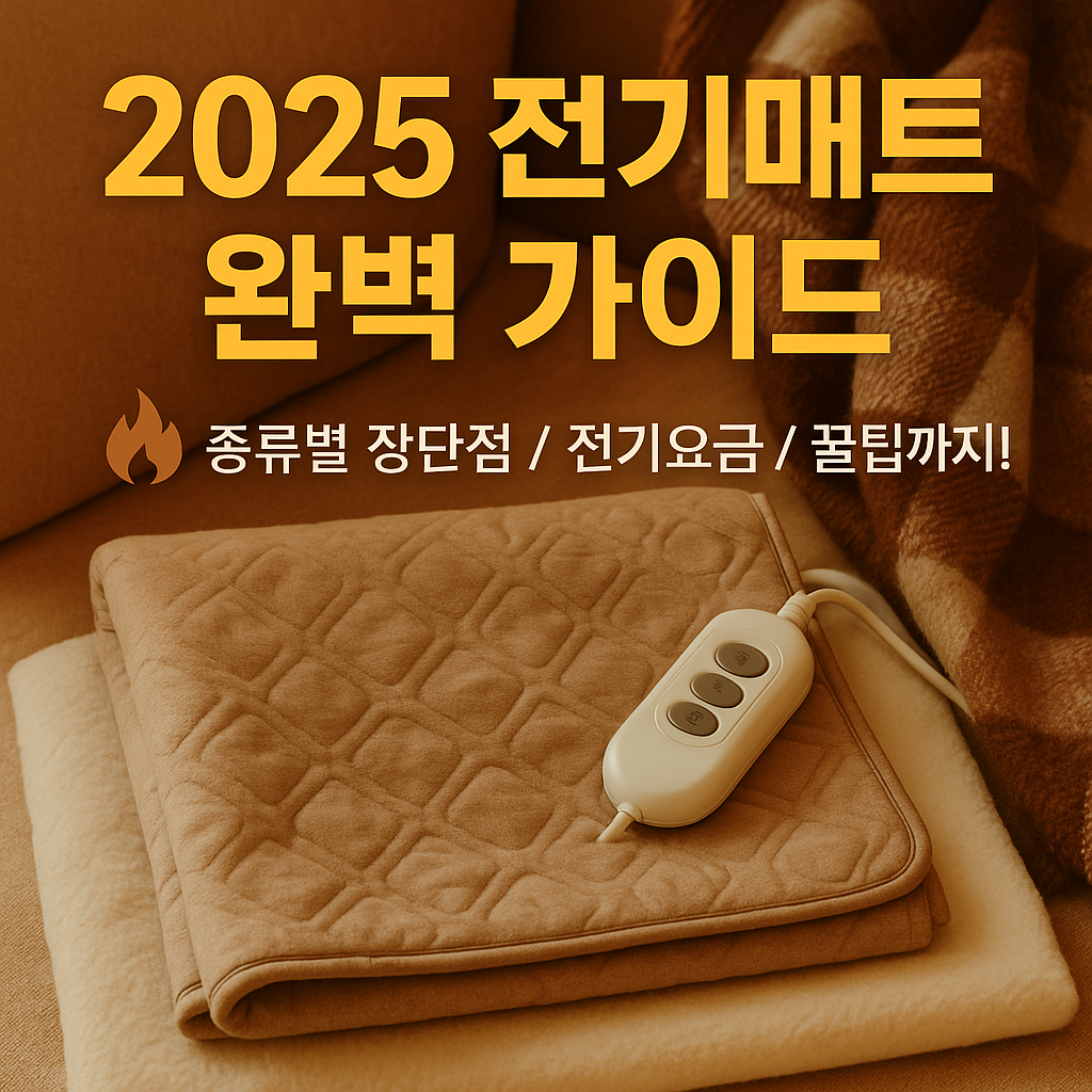 2025 전기매트(열선형, 온수매트, 탄소매트 등) 종류별 장단점 총정리