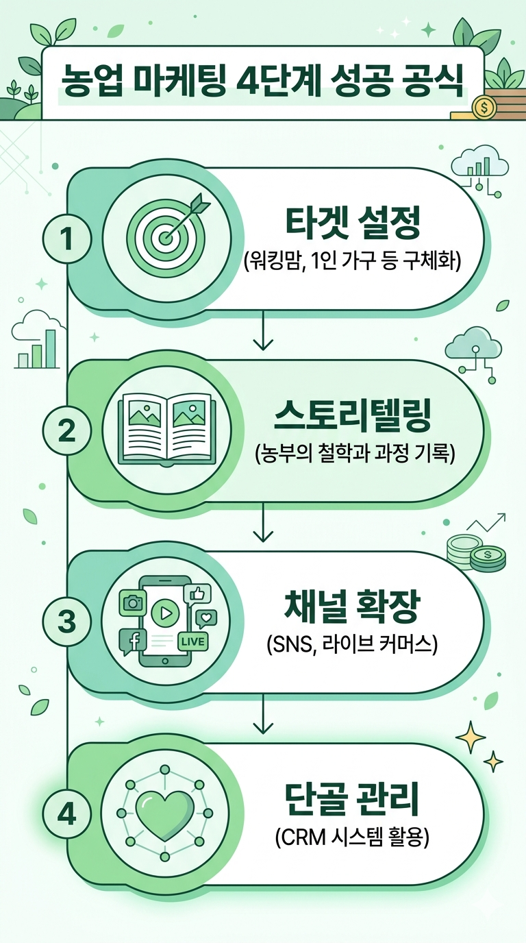 농업 마케팅 성공 공식 인포그래픽