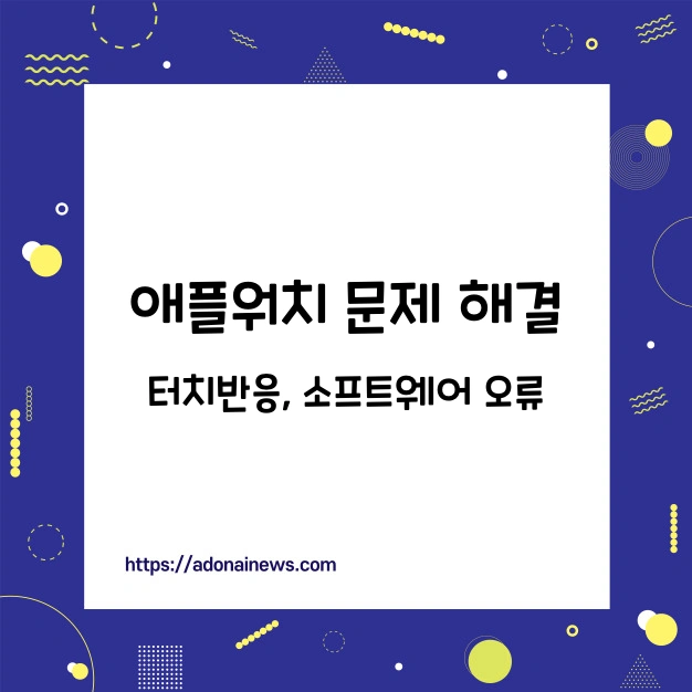 애플워치 문제해결 터치, 소프트웨어 오류