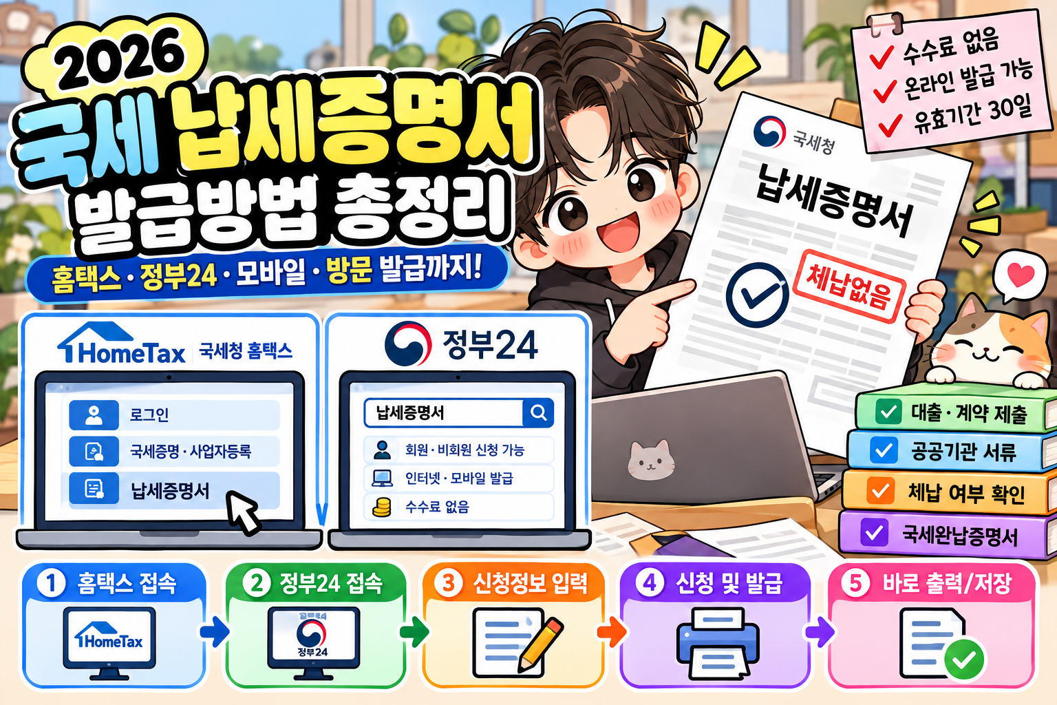 2026 국세 납세증명서 발급방법