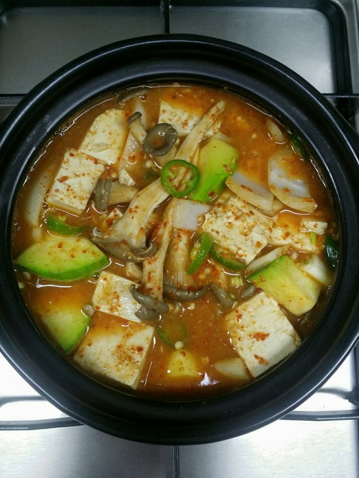 청국장 요리음식 사진