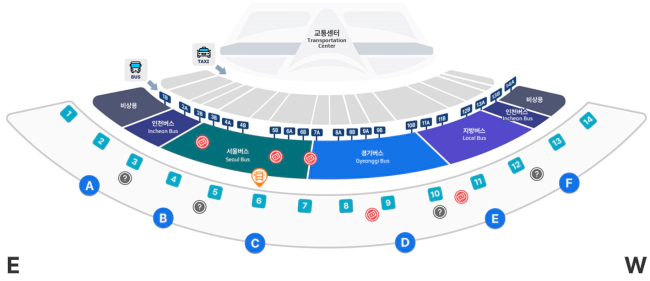 6004번 공항버스 인천공항 1터미널 승차장