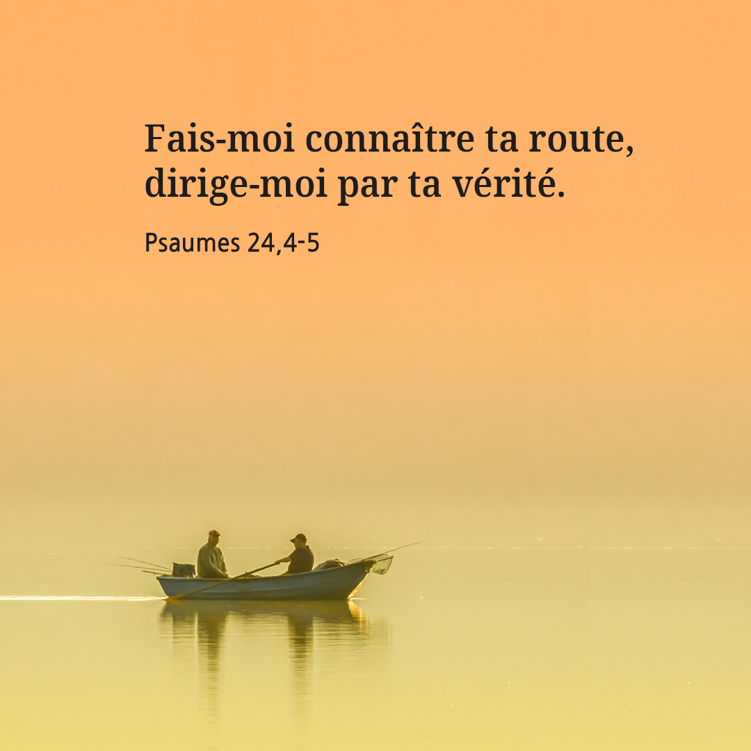 Fais-moi connaître ta route, dirige-moi par ta vérité. (Psaumes 24,4-5)