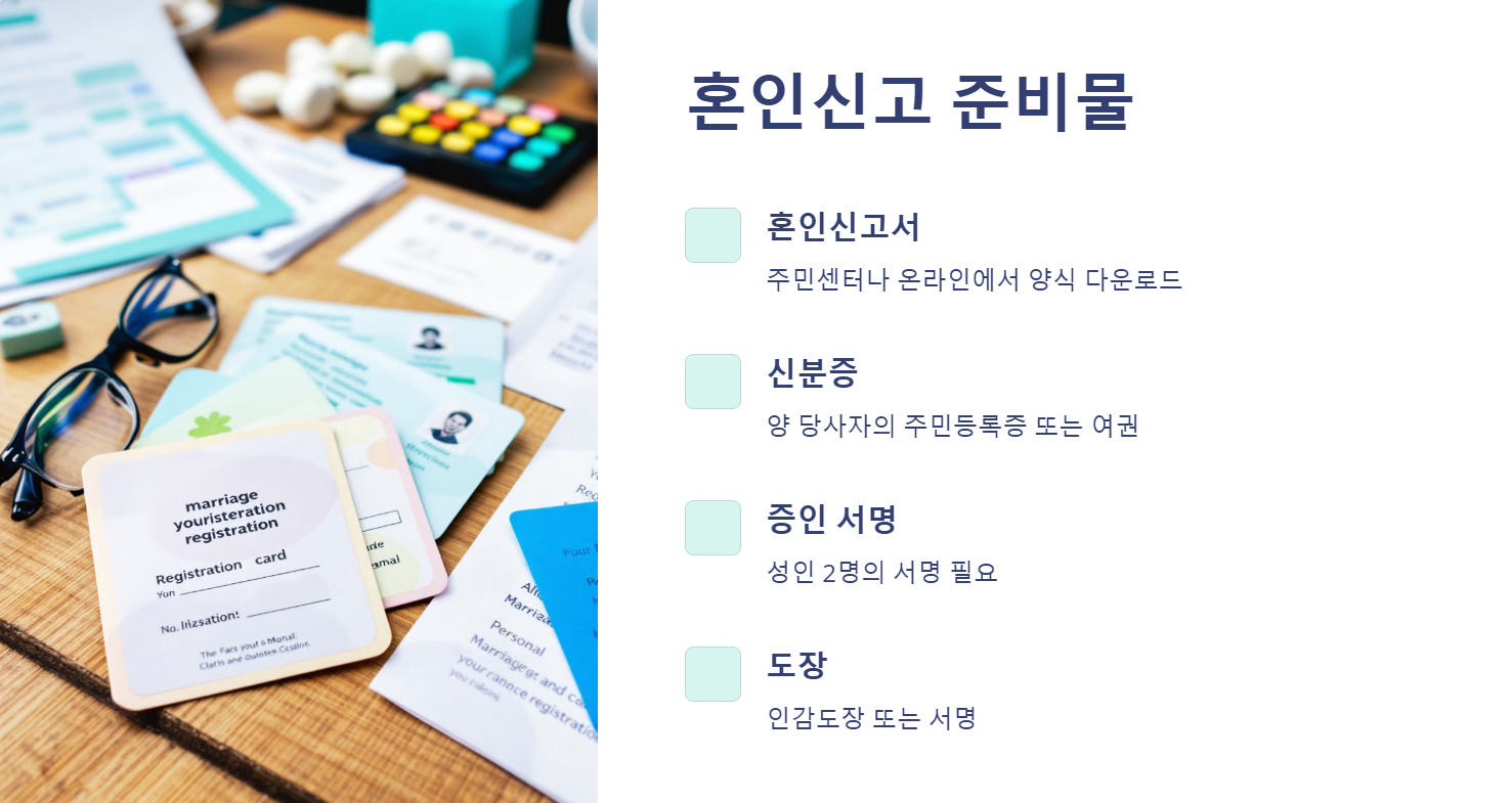 혼인신고 준비물