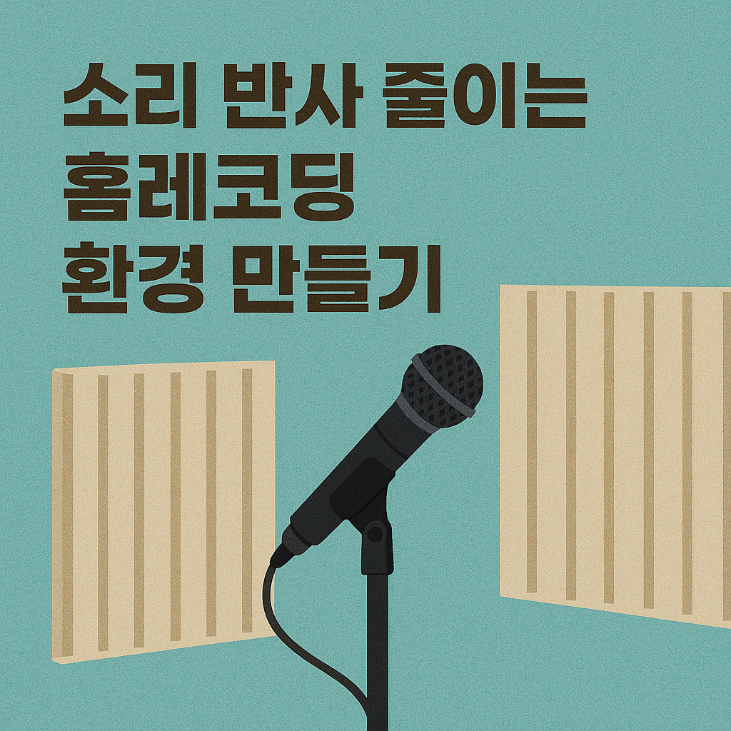 소리 반사 줄이는 홈레코딩 환경 관련 사진