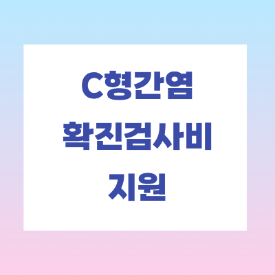 C형간염 확진검사비 지원