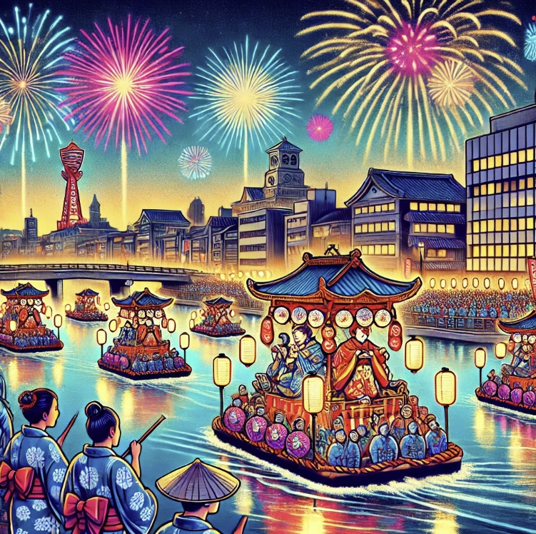 오사카 텐진 마츠리 사진