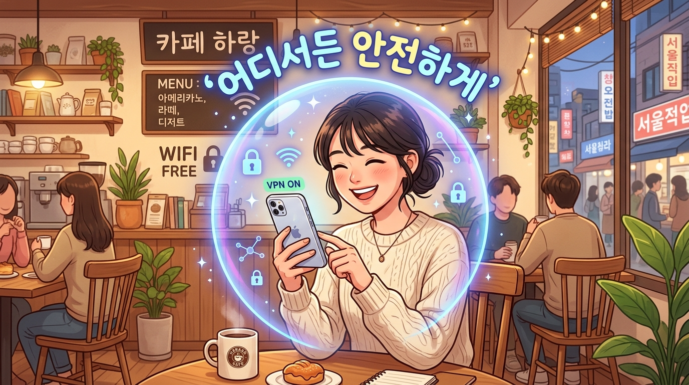 카페에서 아이폰 VPN으로 안전하게 인터넷 사용하는 한국