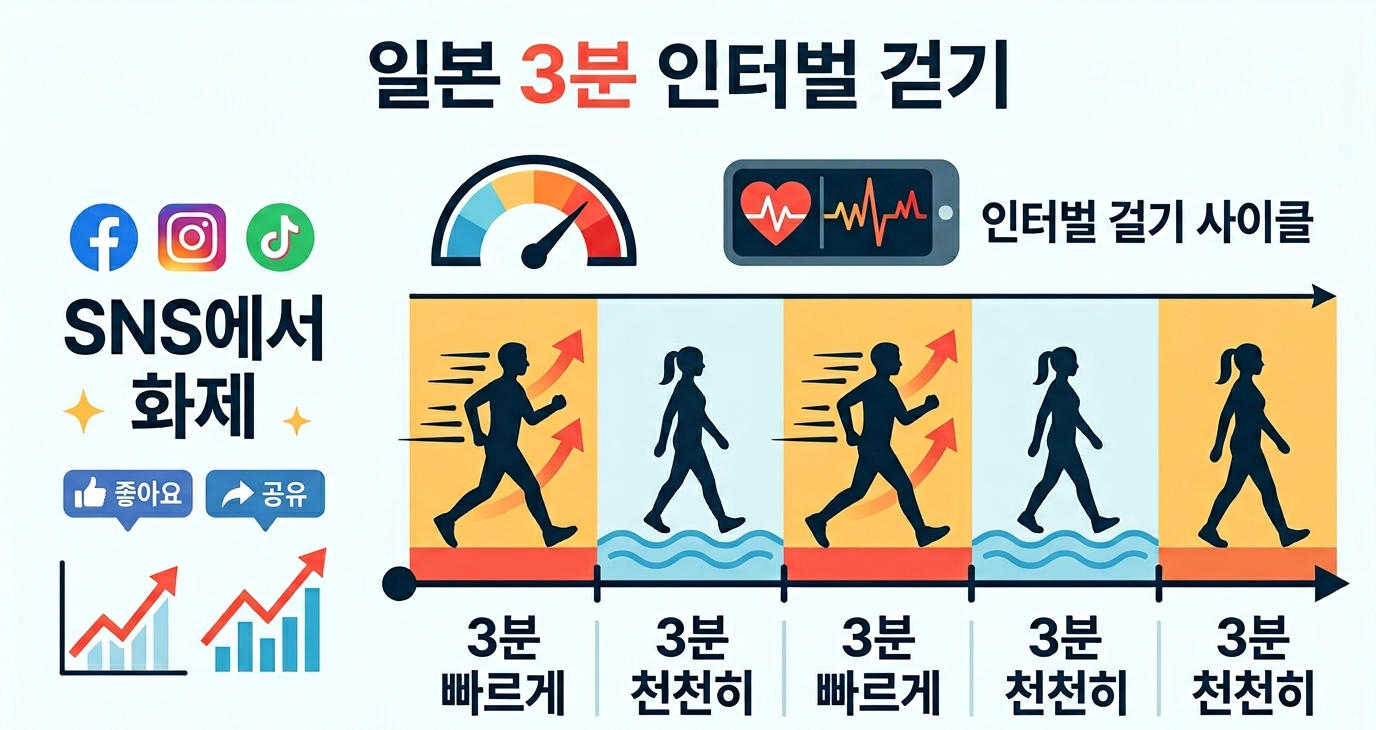 일본식 걷기 운동, 왜 요즘 뜰까? 3분 인터벌 걷기의 과학적 효과