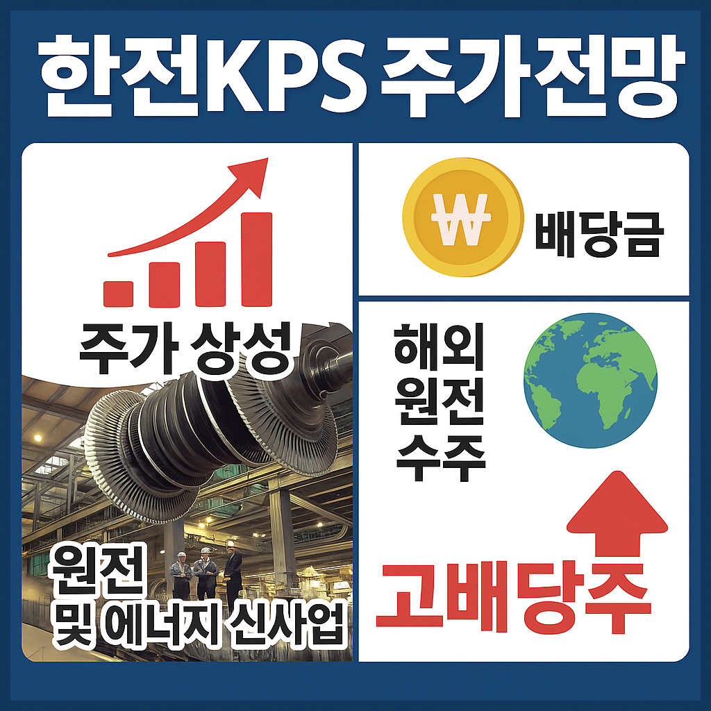 한전KPS 주가 전망 및 배당금, 원전·에너지 신사업, 해외 원전 수주, 고배당주