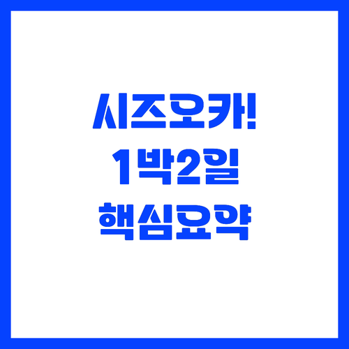 실패 없는 일본 소도시 여행 시즈오카..