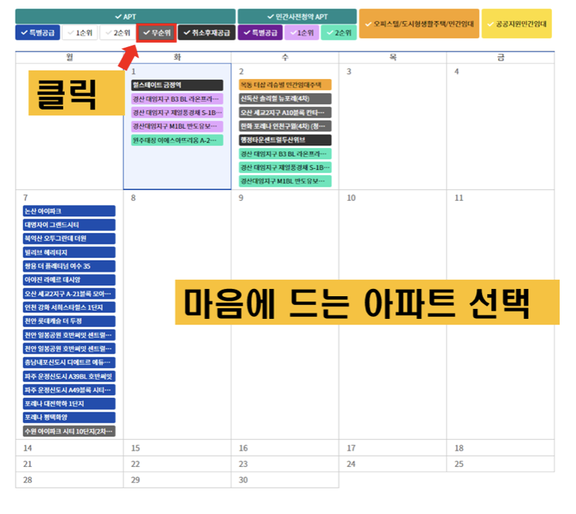 무순위 청약 신청 방법