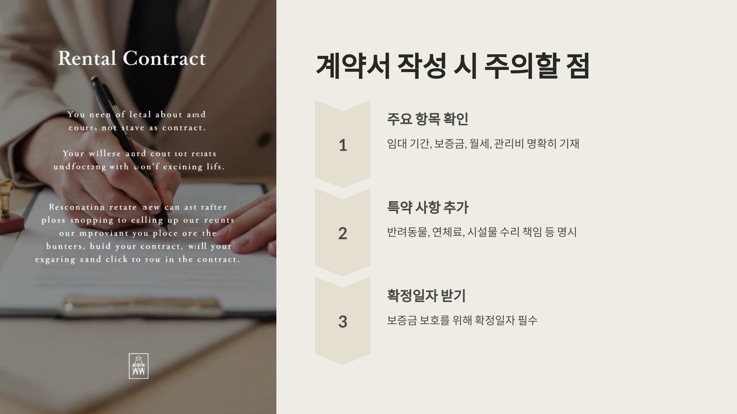 계약서 작성 시 주의할 점