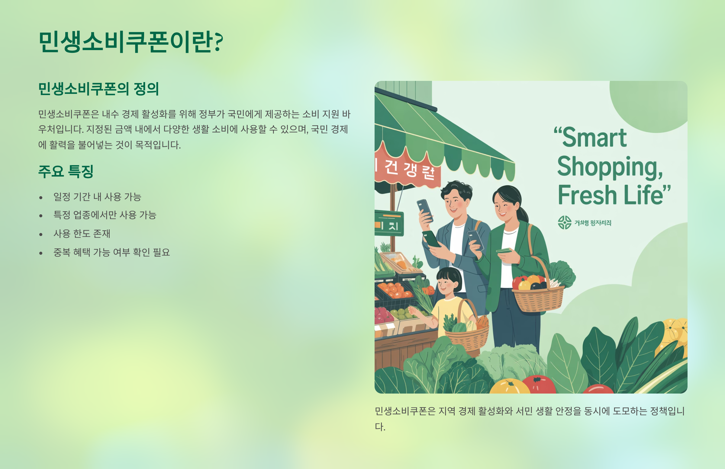 민생소비쿠폰이란