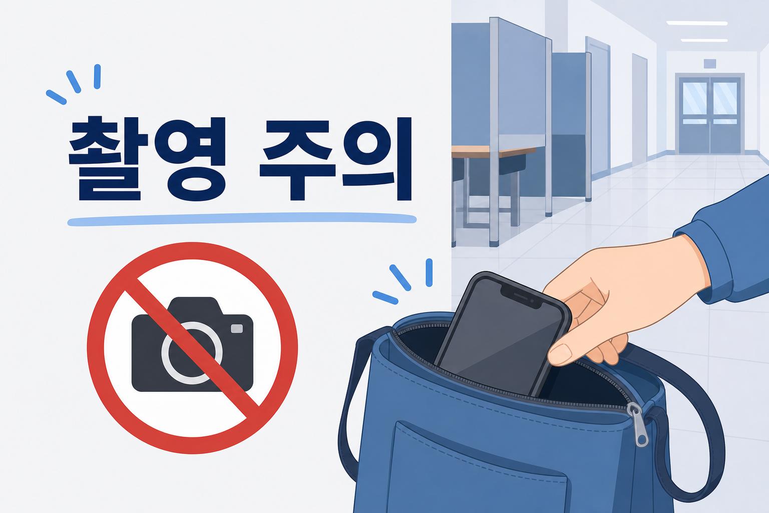 투표소 안 촬영 주의 2D