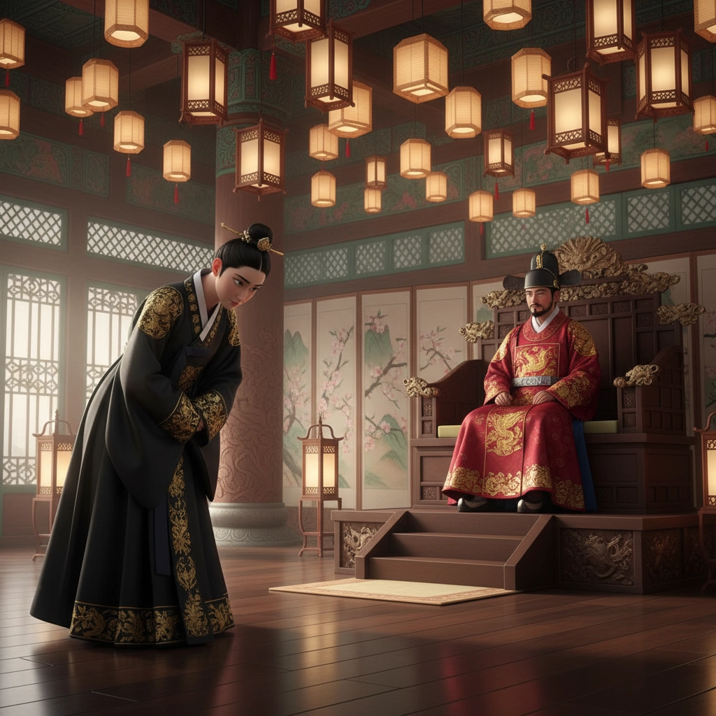 실존 인물 '제안대군' 을 표현한 이미지 장면