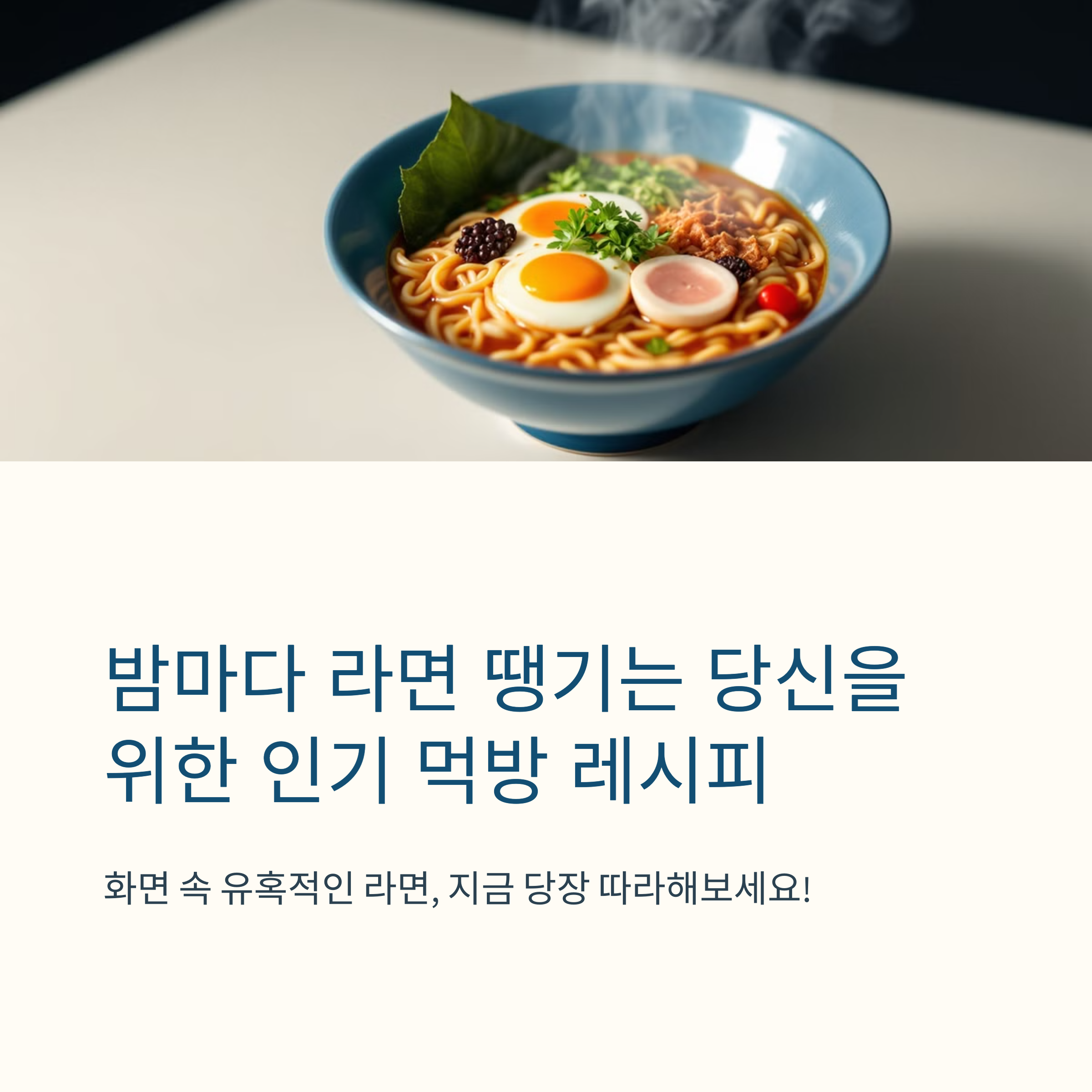 라면 먹방 따라하기, 인기 라면 레시피 공개