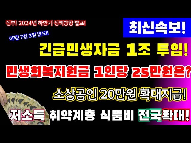 2024년 민생회복지원금 완벽 가이드: 신청부터 사용처까지