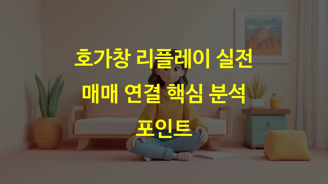 호가창 리플레이 실전 매매 연결 핵심 분석 포인트