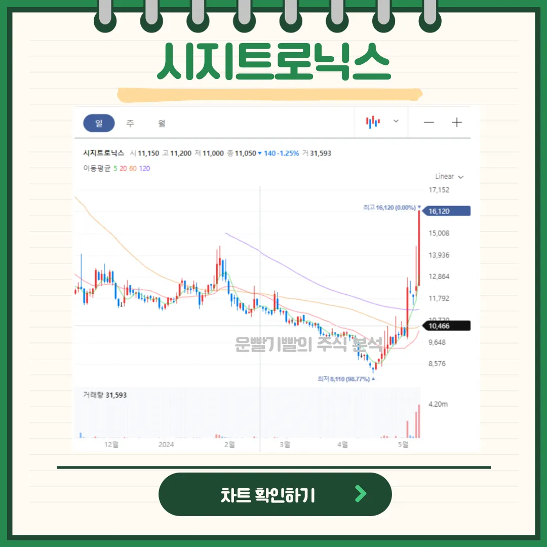 시지트로닉스 일봉/월봉차트