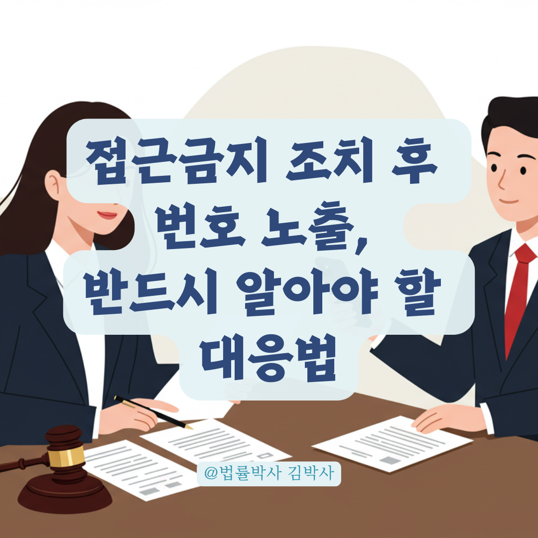 접근금지 조치 후 내 번호가 노출됐다면? 대응 방법과 재조치 절차 정리.