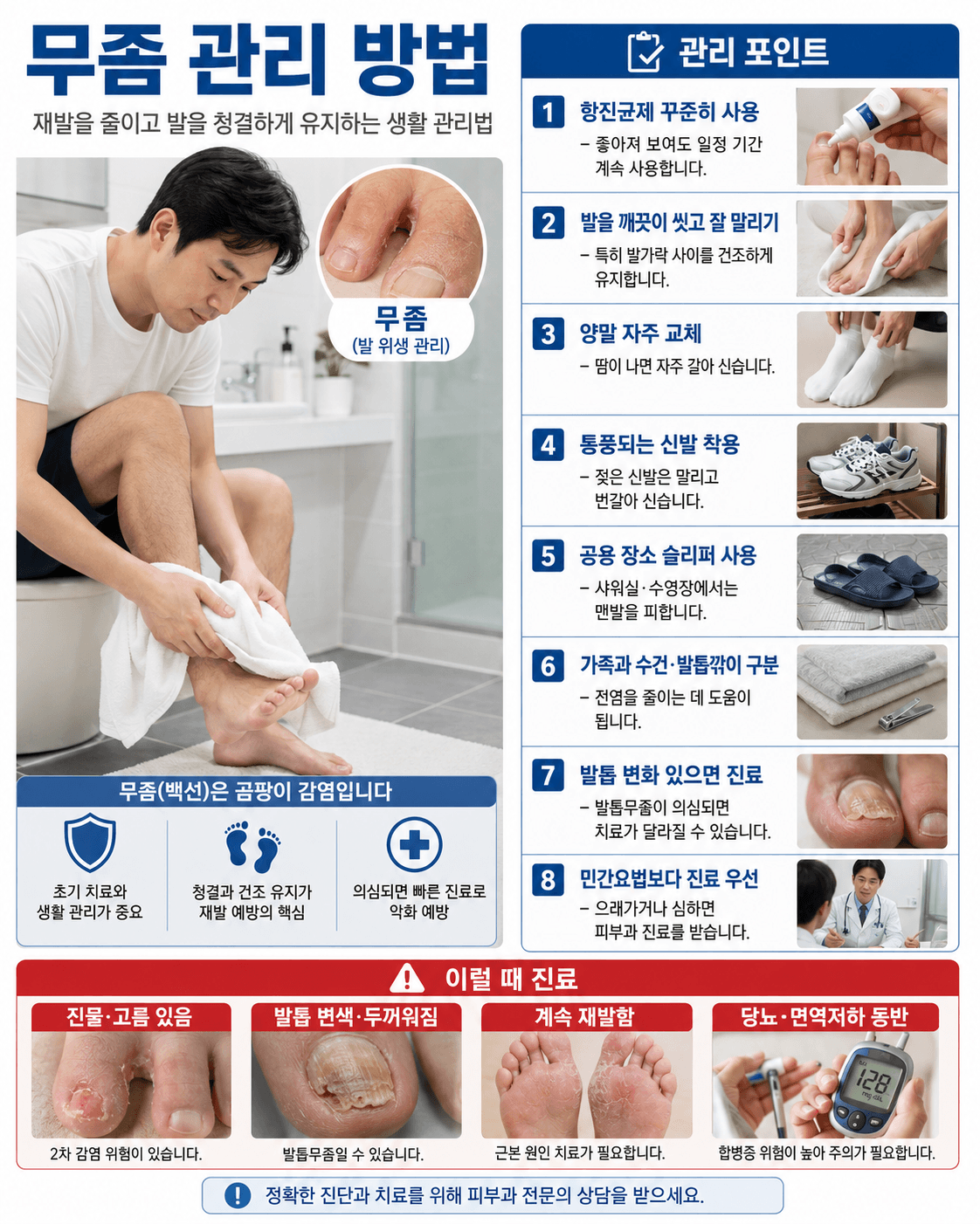 무좀 관리 방법