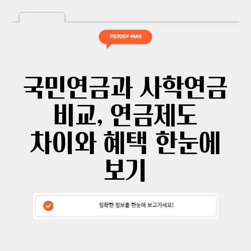 국민연금과 사학연금 비교, 연금제도 차이와 혜택 한눈에 보기