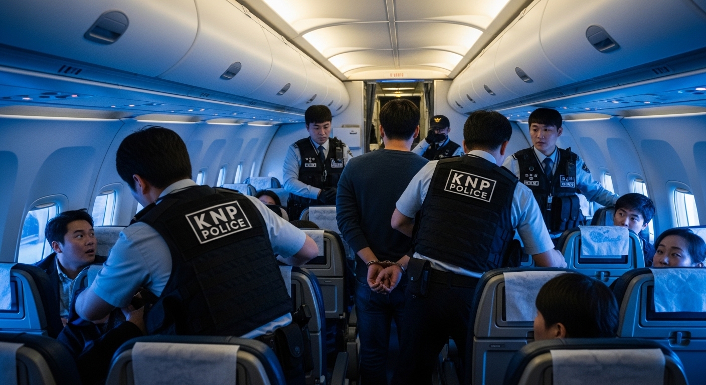 캄보디아 보이스피싱 64명 기내 체포"&hellip; 100m 상공에서 벌어진 007 작전의 전말