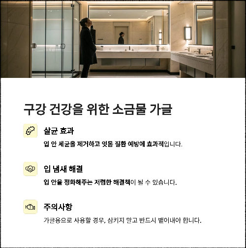 입속까지 건강하게, 가글용 소금물의 효능