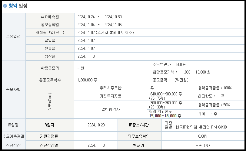 닷밀 공모주 청약 일정