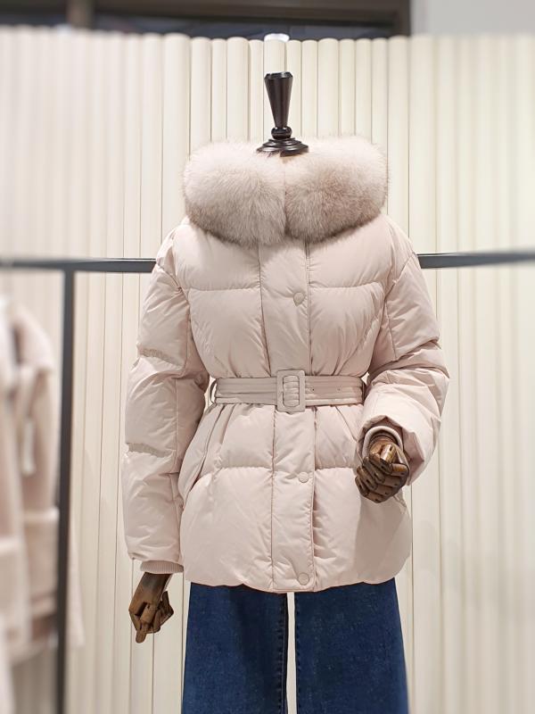 ZOOC 주크 사가폭스퍼 벨트 구스 숏 패딩점퍼 v224psg938