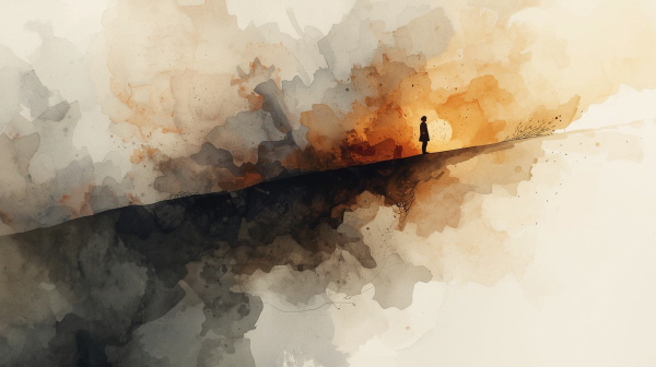 ESTP 성인의 상실감은 순간의 즐거움 뒤에 남는 허무 속에서 가장 크게 드러납니다. 그러나 의미 있는 도전과 진정한 관계가 함께할 때, 그들은 더욱 단단한 내면을 키워갈 수 있습니다에 관한 그림