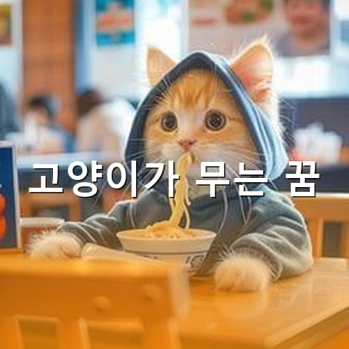 고양이가-식탁에-앉아-라면을-먹고있는-모습