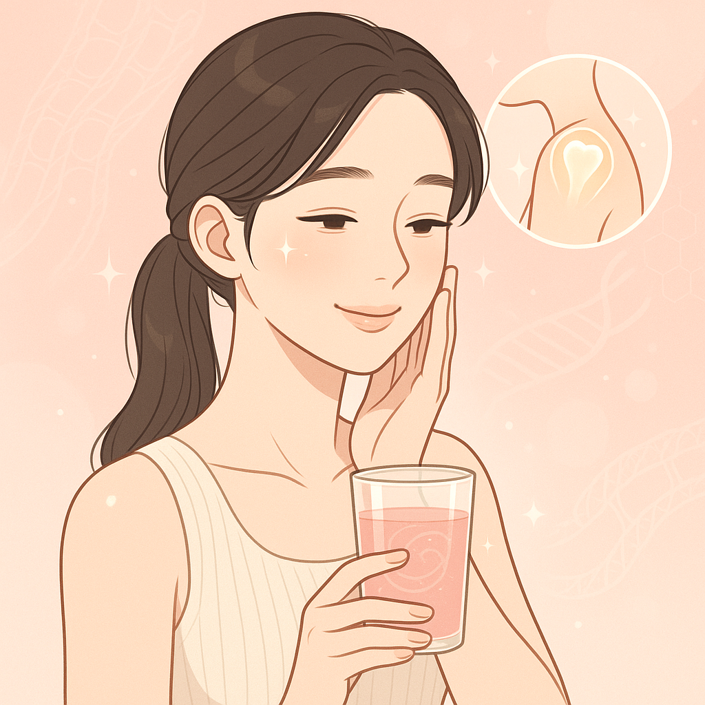 콜라겐 펩타이드는 흡수가 확인되었고 2.5g~10g을 8~12주 섭취하면 피부 탄력과 관절 통증이 통계적으로 개선되며 비타민C 병용이 합성에 도움이 된다.