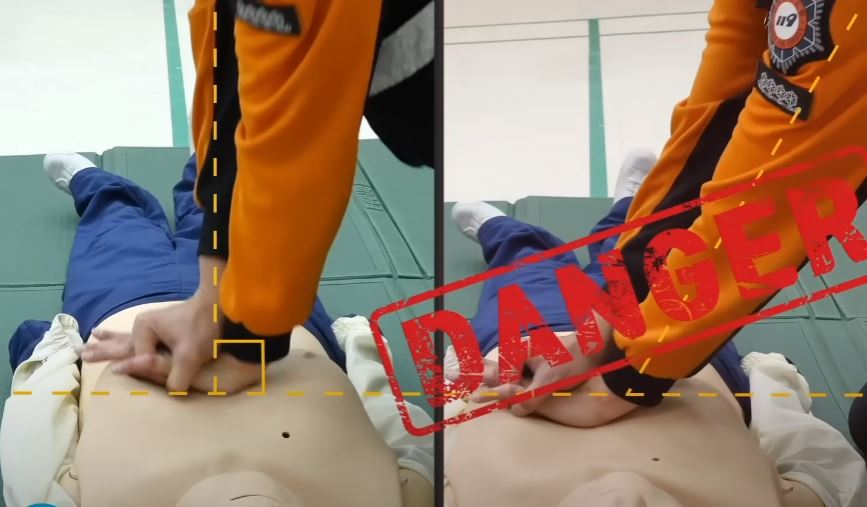 심폐소생술-가슴압박-위치