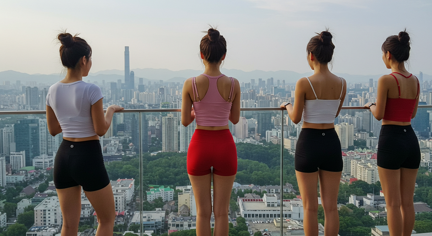 도시를 구경하는 여자들