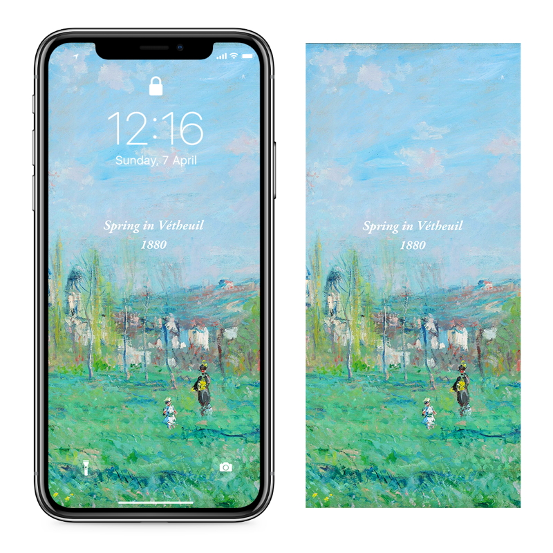 08 베퇴유의 봄 C - Claude Monet 클로드 모네 배경화면