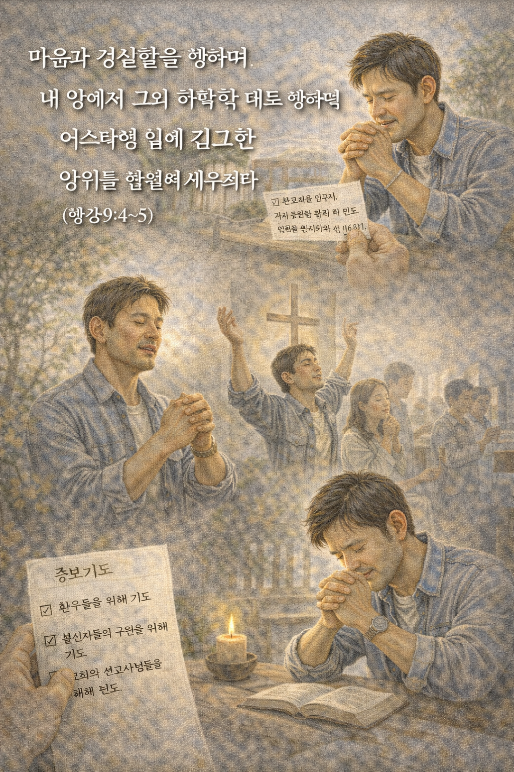 왕상 9:4-5 말씀을 보며&amp;#44; 하나님께서 다윗을 주목하셔서 축복하시고&amp;#44; 그 아들 솔로몬에게까지 축복이 이어지는 모습을 보며&amp;#44; 다윗의 순종과 신실한 마음을 본받아야 하고 오늘도 제가 변함없으신 하나님을 바라며 변함없는 신뢰를 가지고 주님께 나아가야 할 것을 적용하겠습니다. 신실하신 하나님께 순종하는 시간을 가지고 저녁애 잘 평가하는 시간을 가지며&amp;#44; 암송과 예배와 교제에 순종함으로 드려지는 모습입니다.