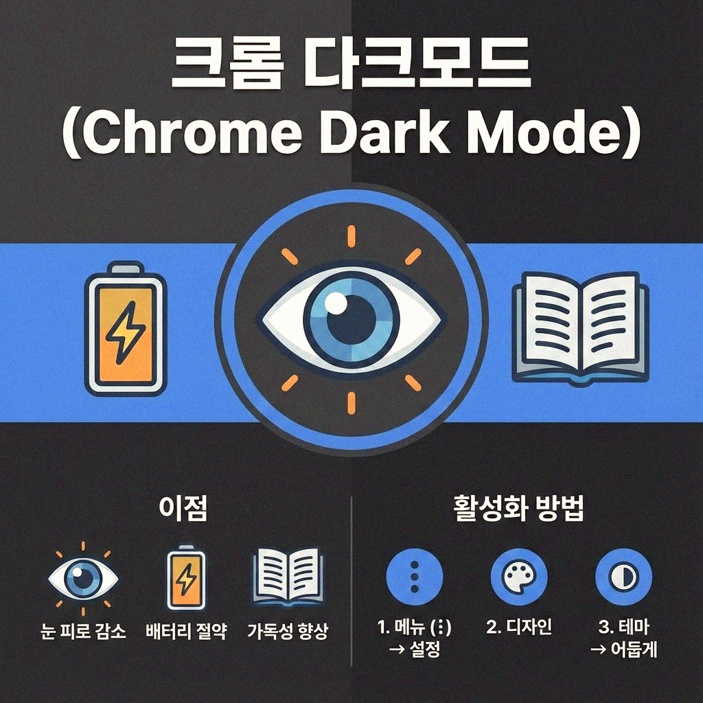 눈이 편안한 크롬 다크모드 설정, 이렇게 쉬웠어