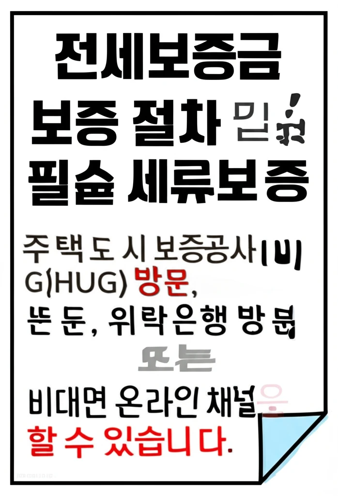 전세보증금 반환보증 신청 기한과 절차..