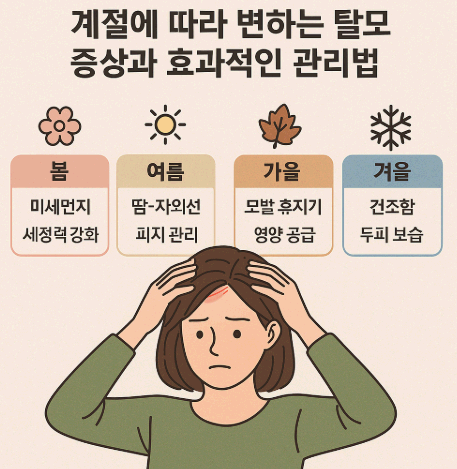 계절에 따라 변하는 탈모 증상